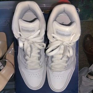 White Reebok high top sneakers